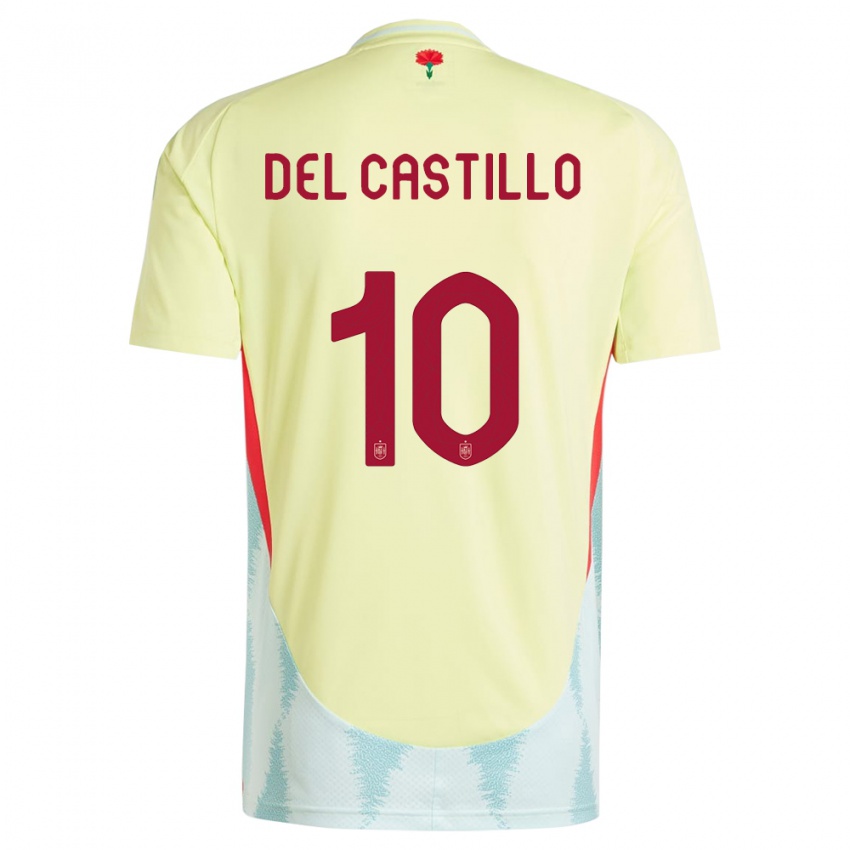 Herren Spanien Athenea Del Castillo #10 Gelb Auswärtstrikot Trikot 24-26 T-Shirt Schweiz