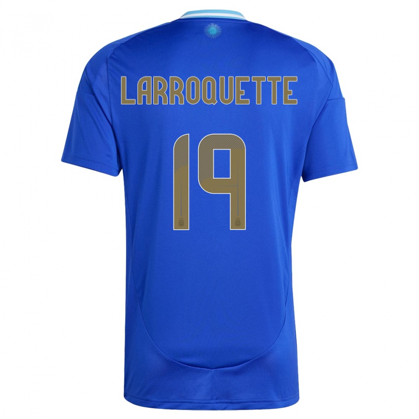 Herren Argentinien Mariana Larroquette #19 Blau Auswärtstrikot Trikot 24-26 T-Shirt Schweiz