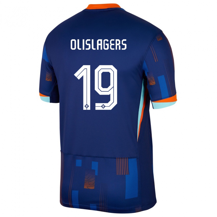 Herren Niederlande Marisa Olislagers #19 Blau Auswärtstrikot Trikot 24-26 T-Shirt Schweiz