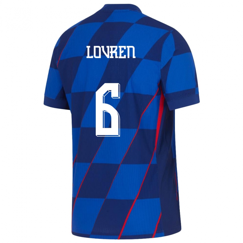 Herren Kroatien Dejan Lovren #6 Blau Auswärtstrikot Trikot 24-26 T-Shirt Schweiz