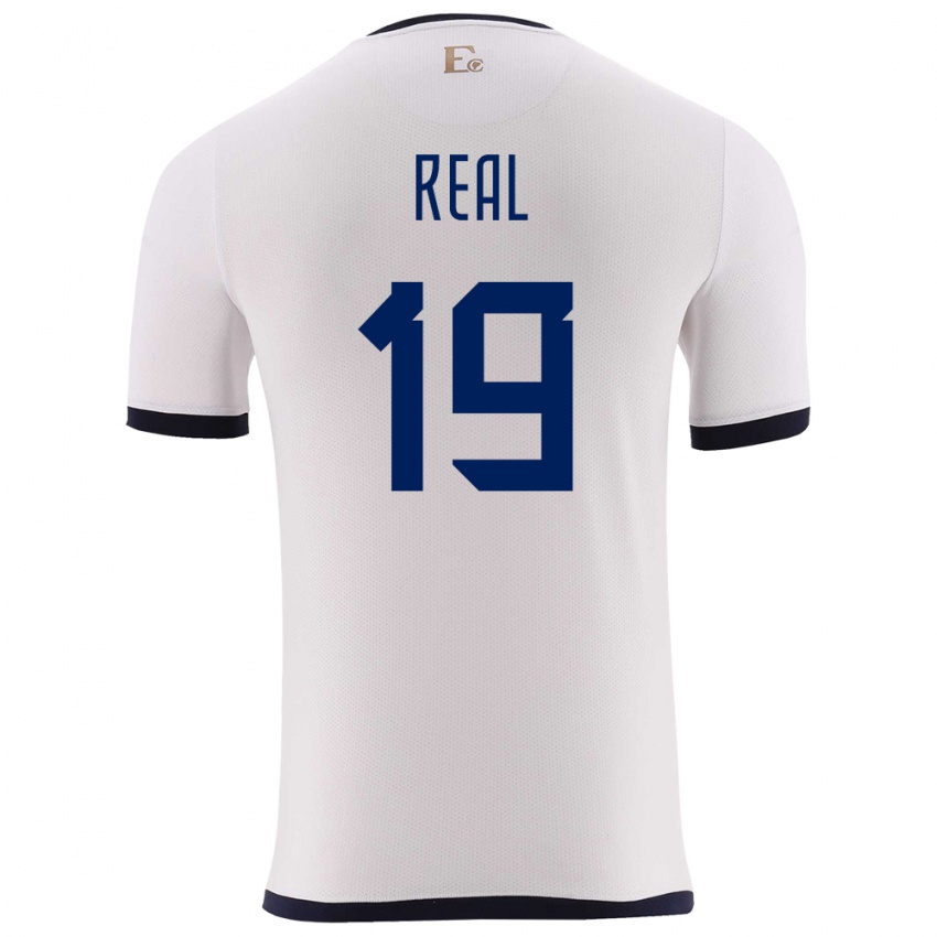Herren Ecuador Kerlly Real #19 Weiß Auswärtstrikot Trikot 24-26 T-Shirt Schweiz