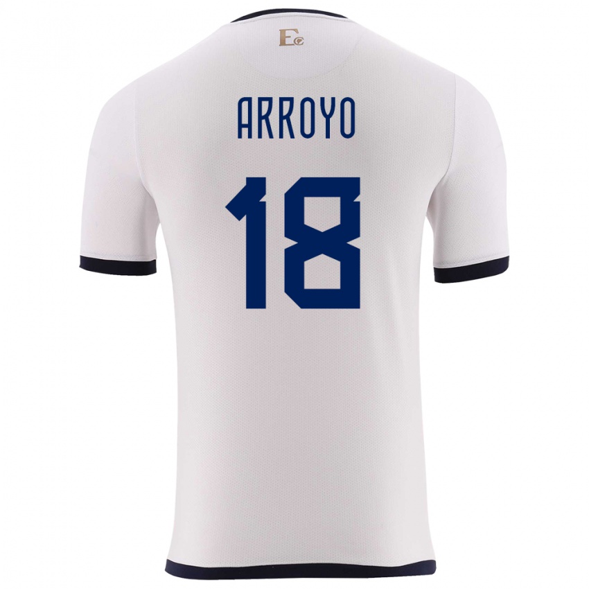 Herren Ecuador Jean Arroyo #18 Weiß Auswärtstrikot Trikot 24-26 T-Shirt Schweiz