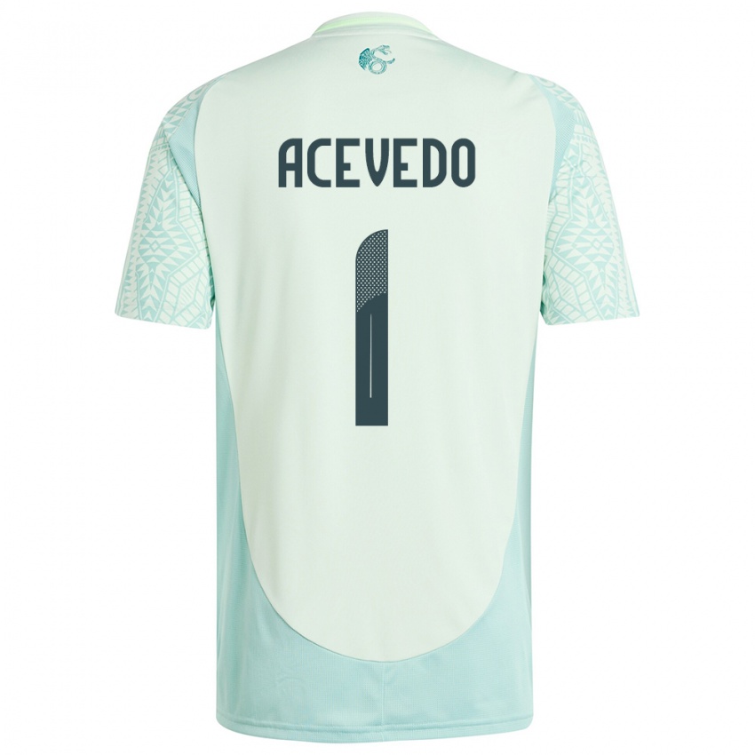 Herren Mexiko Carlos Acevedo #1 Leinengrün Auswärtstrikot Trikot 24-26 T-Shirt Schweiz