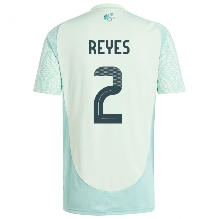 Herren Mexiko Luis Reyes #2 Leinengrün Auswärtstrikot Trikot 24-26 T-Shirt Schweiz