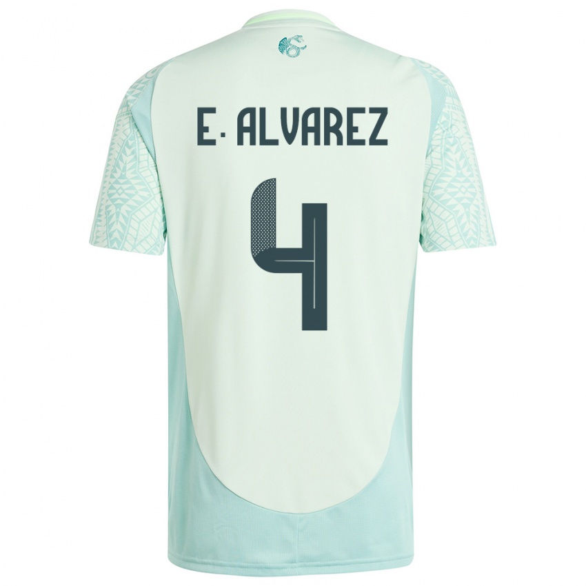 Herren Mexiko Edson Alvarez #4 Leinengrün Auswärtstrikot Trikot 24-26 T-Shirt Schweiz