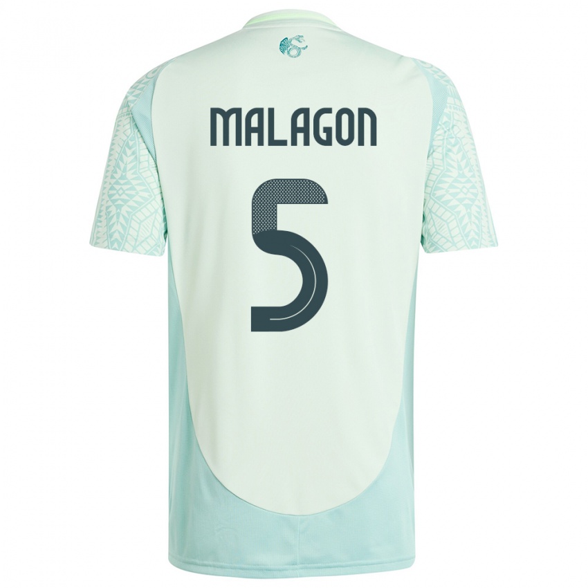 Homme Maillot Mexique Luis Malagon #5 Lin Vert Tenues Extérieur 24-26 T-Shirt Suisse