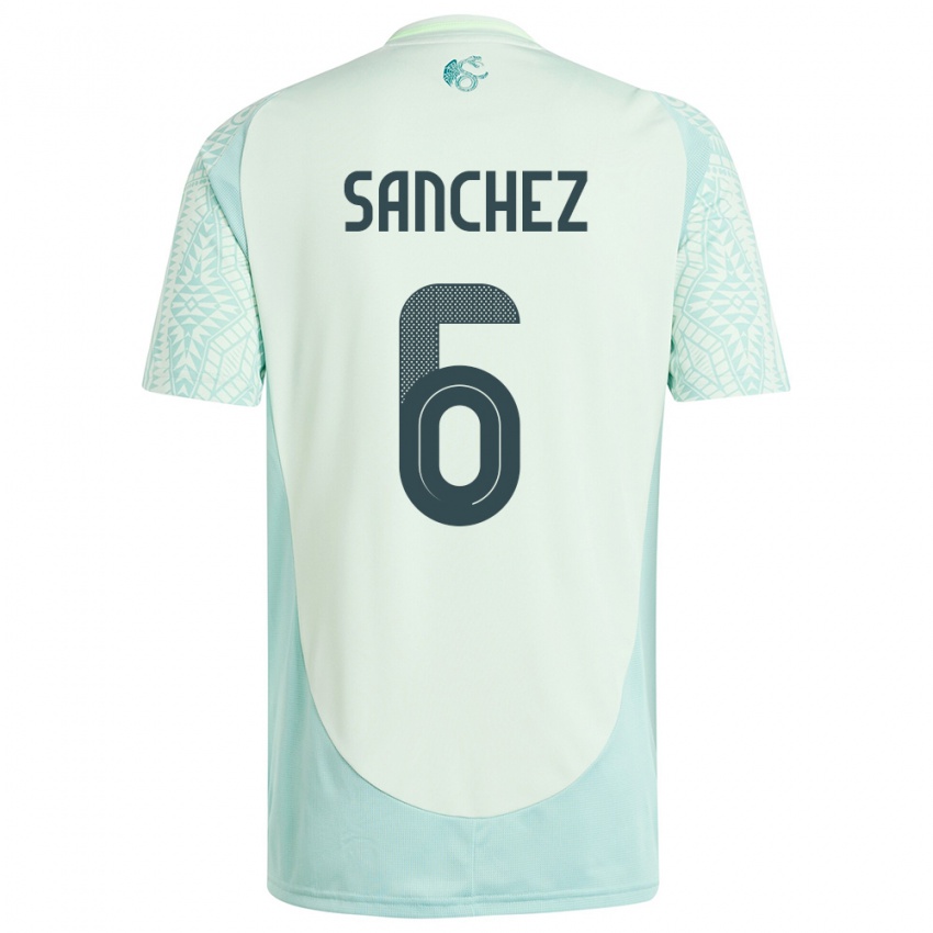 Herren Mexiko Erick Sanchez #6 Leinengrün Auswärtstrikot Trikot 24-26 T-Shirt Schweiz