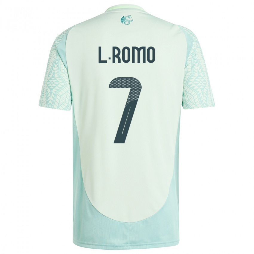Herren Mexiko Luis Romo #7 Leinengrün Auswärtstrikot Trikot 24-26 T-Shirt Schweiz