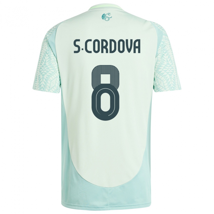 Herren Mexiko Sebastian Cordova #8 Leinengrün Auswärtstrikot Trikot 24-26 T-Shirt Schweiz