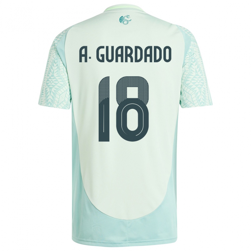 Herren Mexiko Andres Guardado #18 Leinengrün Auswärtstrikot Trikot 24-26 T-Shirt Schweiz