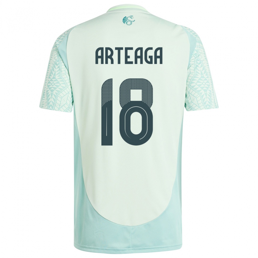 Herren Mexiko Gerardo Arteaga #18 Leinengrün Auswärtstrikot Trikot 24-26 T-Shirt Schweiz