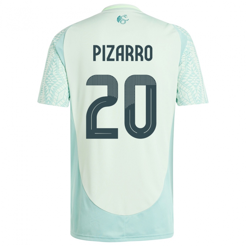 Homme Maillot Mexique Rodolfo Pizarro #20 Lin Vert Tenues Extérieur 24-26 T-Shirt Suisse