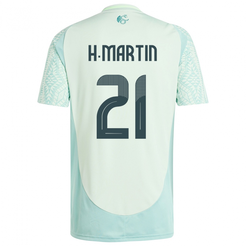 Herren Mexiko Henry Martin #21 Leinengrün Auswärtstrikot Trikot 24-26 T-Shirt Schweiz
