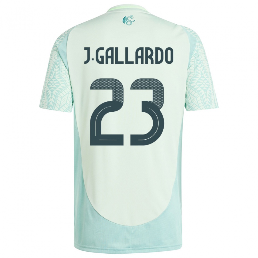 Herren Mexiko Jesus Gallardo #23 Leinengrün Auswärtstrikot Trikot 24-26 T-Shirt Schweiz