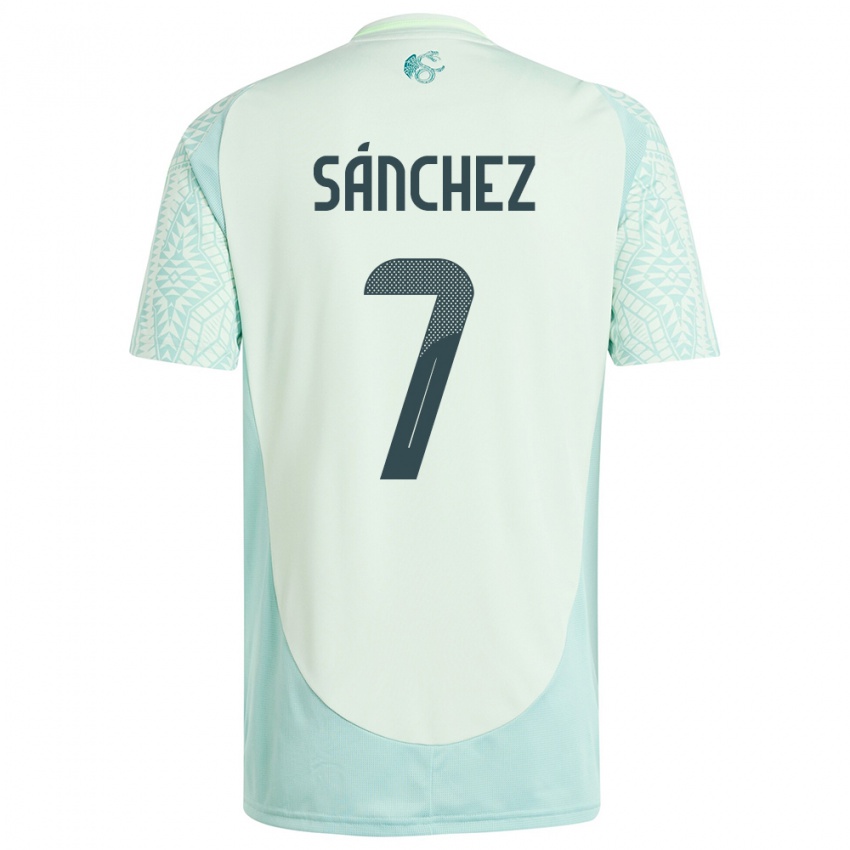 Herren Mexiko Maria Sanchez #7 Leinengrün Auswärtstrikot Trikot 24-26 T-Shirt Schweiz