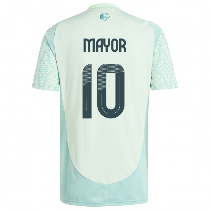 Homme Maillot Mexique Stephany Mayor #10 Lin Vert Tenues Extérieur 24-26 T-Shirt Suisse