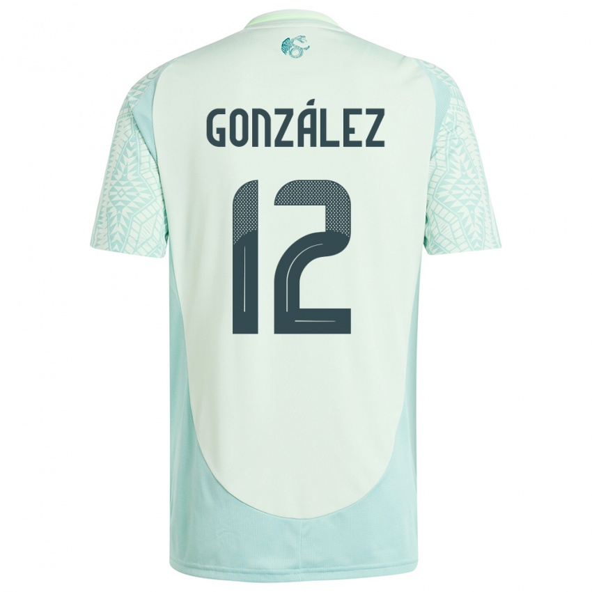 Herren Mexiko Itzel Gonzalez #12 Leinengrün Auswärtstrikot Trikot 24-26 T-Shirt Schweiz