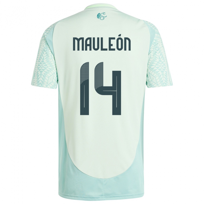 Herren Mexiko Natalia Mauleon #14 Leinengrün Auswärtstrikot Trikot 24-26 T-Shirt Schweiz