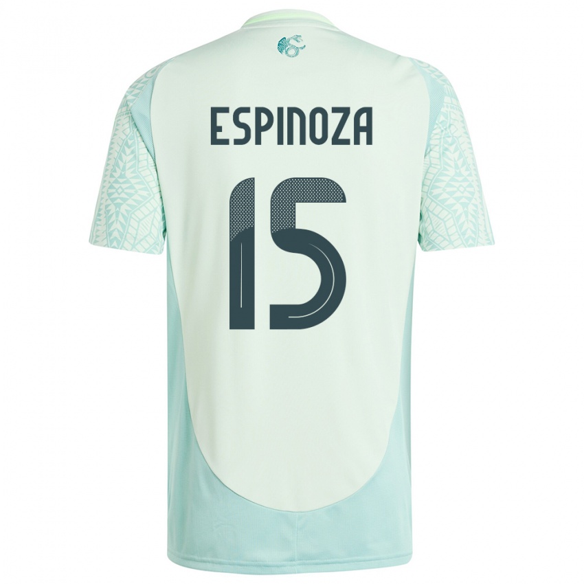 Herren Mexiko Greta Espinoza #15 Leinengrün Auswärtstrikot Trikot 24-26 T-Shirt Schweiz