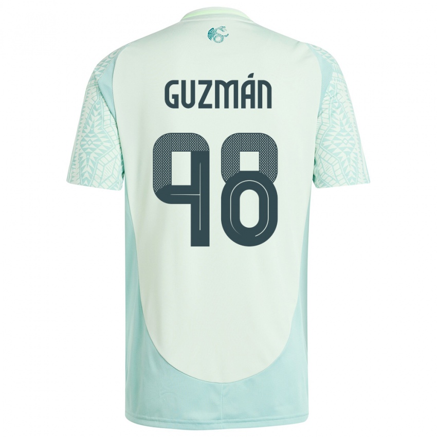 Herren Mexiko Kinberly Guzman #98 Leinengrün Auswärtstrikot Trikot 24-26 T-Shirt Schweiz
