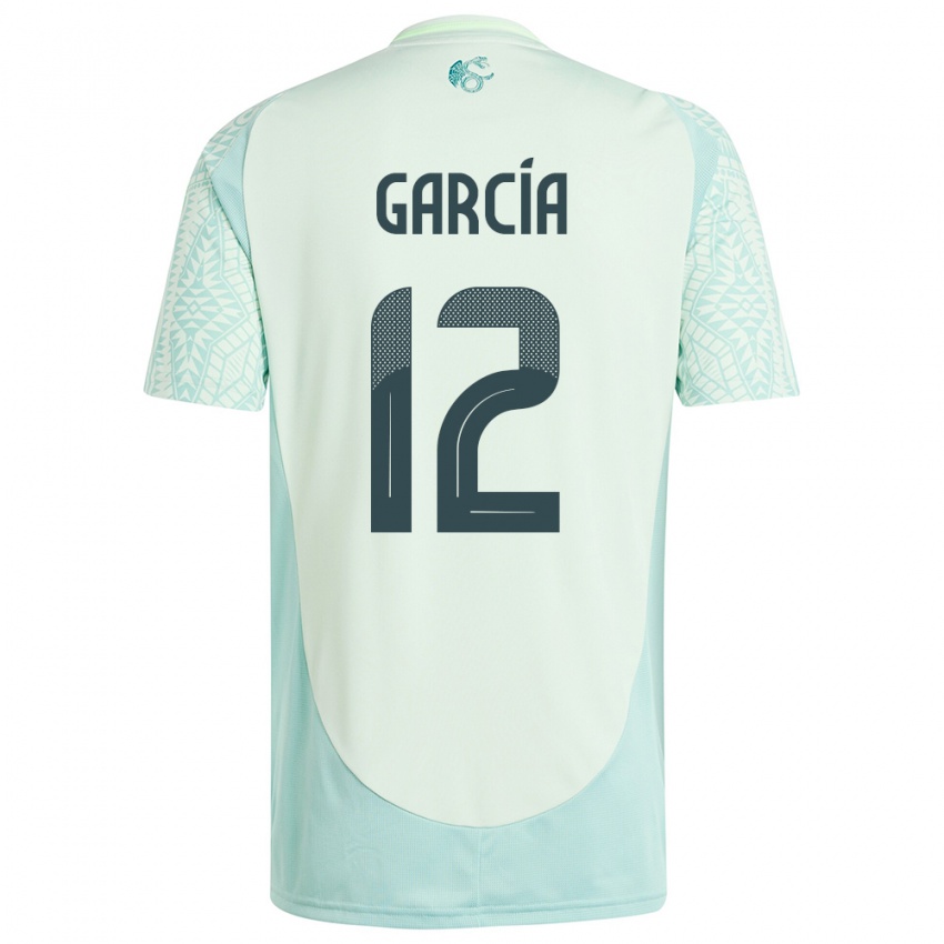 Herren Mexiko Eduardo Garcia #12 Leinengrün Auswärtstrikot Trikot 24-26 T-Shirt Schweiz