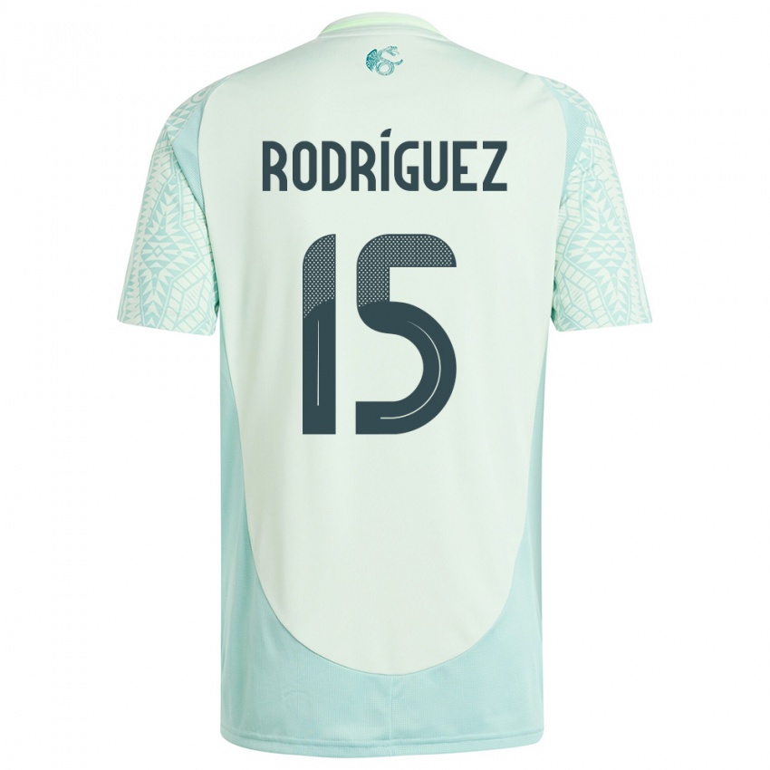 Homme Maillot Mexique Jorge Rodriguez #15 Lin Vert Tenues Extérieur 24-26 T-Shirt Suisse