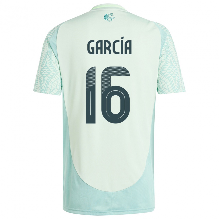 Herren Mexiko Uziel Garcia #16 Leinengrün Auswärtstrikot Trikot 24-26 T-Shirt Schweiz