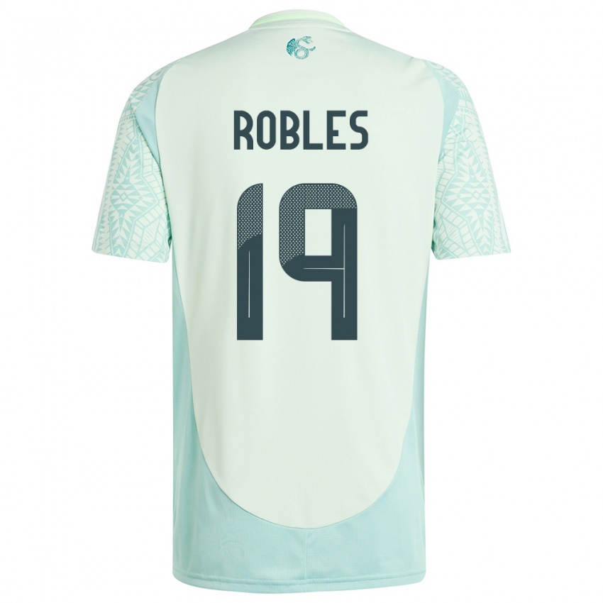 Herren Mexiko Angel Robles #19 Leinengrün Auswärtstrikot Trikot 24-26 T-Shirt Schweiz