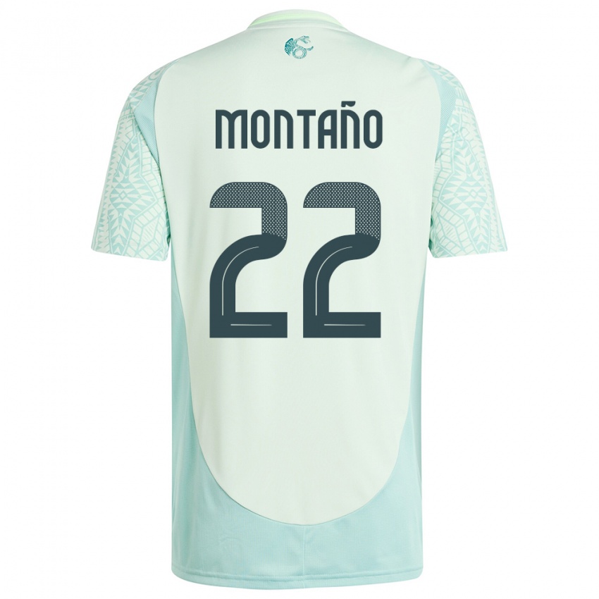 Herren Mexiko Andres Montano #22 Leinengrün Auswärtstrikot Trikot 24-26 T-Shirt Schweiz