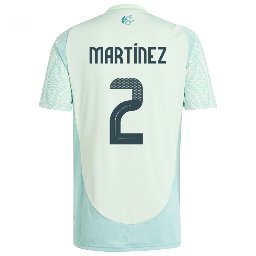 Herren Mexiko Emilio Martinez #2 Leinengrün Auswärtstrikot Trikot 24-26 T-Shirt Schweiz