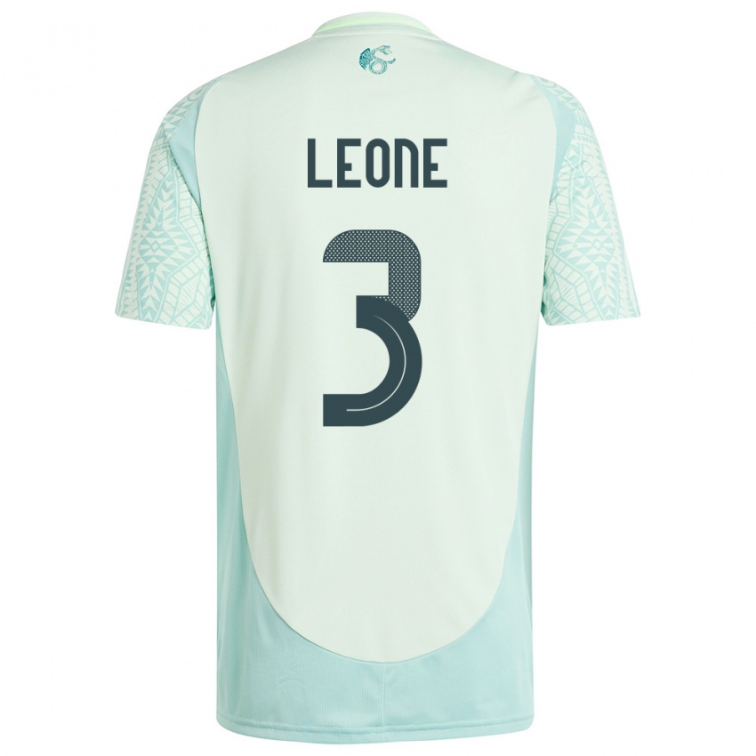 Herren Mexiko Antonio Leone #3 Leinengrün Auswärtstrikot Trikot 24-26 T-Shirt Schweiz