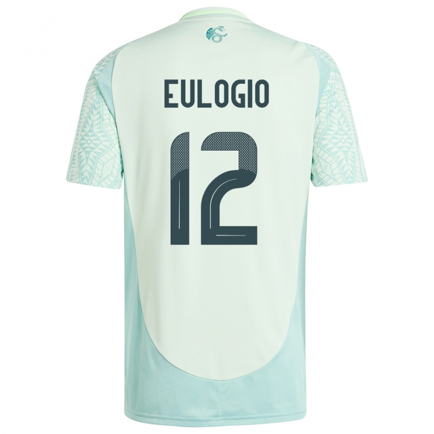 Herren Mexiko Jose Eulogio #12 Leinengrün Auswärtstrikot Trikot 24-26 T-Shirt Schweiz
