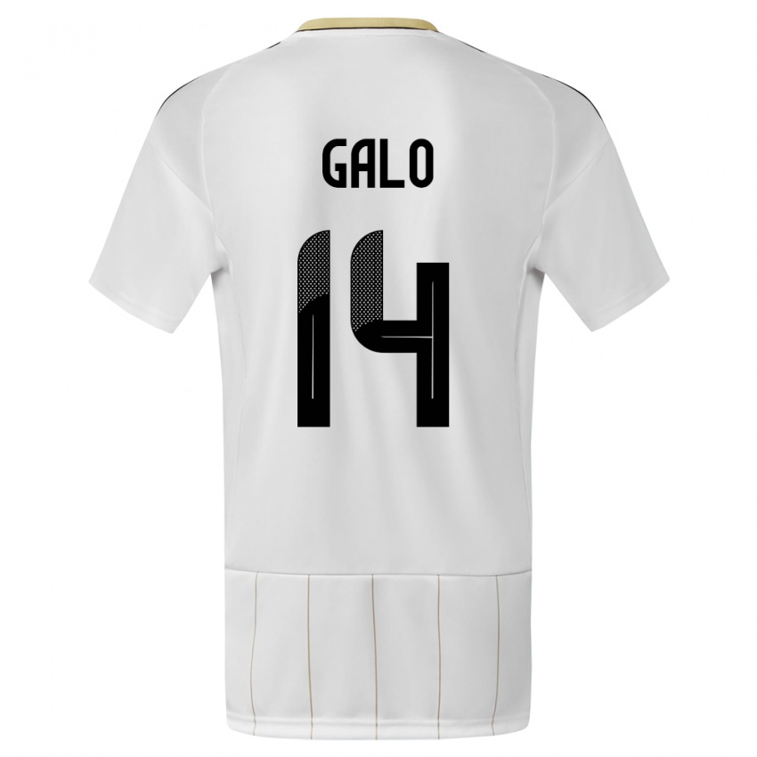 Homme Maillot Costa Rica Orlando Galo #14 Blanc Tenues Extérieur 24-26 T-Shirt Suisse