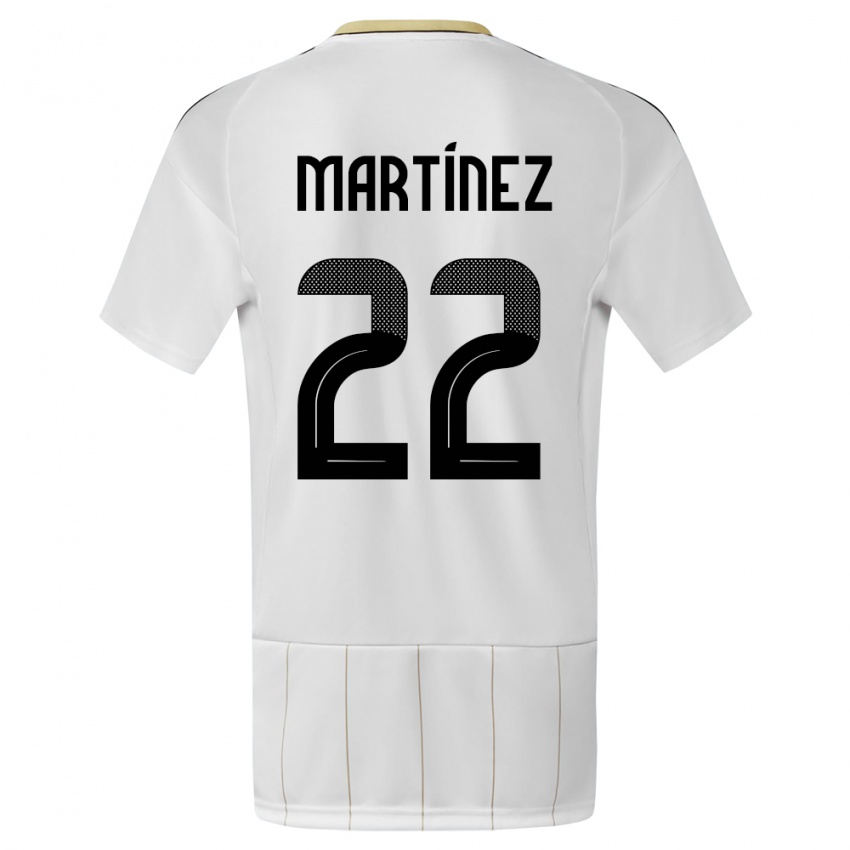 Homme Maillot Costa Rica Carlos Martinez #22 Blanc Tenues Extérieur 24-26 T-Shirt Suisse