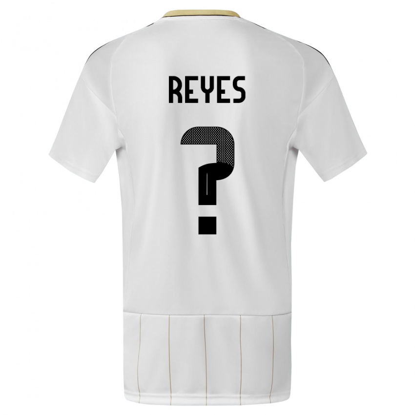 Homme Maillot Costa Rica Kenan Reyes #0 Blanc Tenues Extérieur 24-26 T-Shirt Suisse