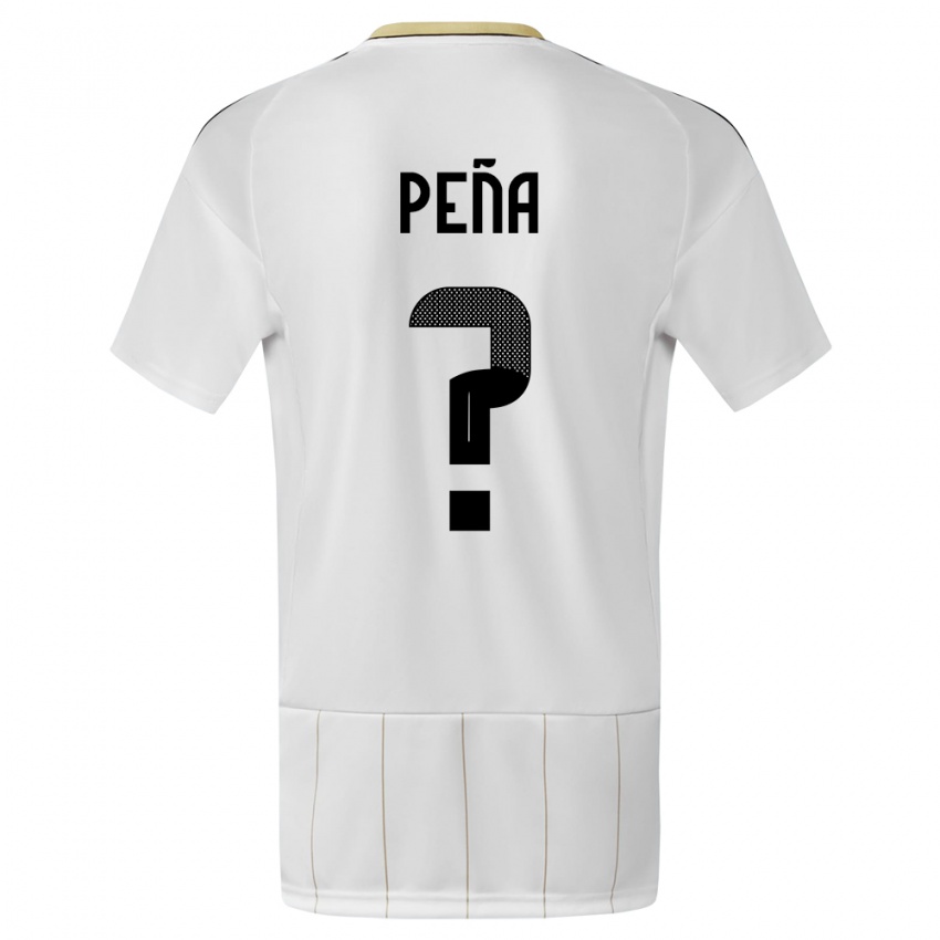Herren Costa Rica Randy Pena #0 Weiß Auswärtstrikot Trikot 24-26 T-Shirt Schweiz