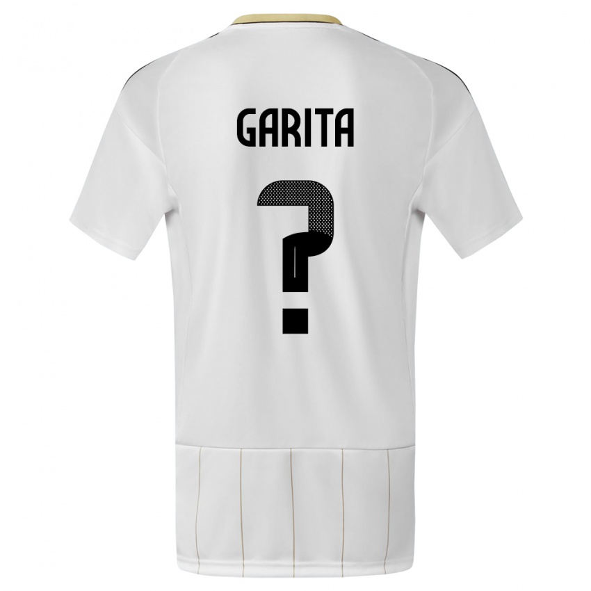 Homme Maillot Costa Rica Emmanuel Garita #0 Blanc Tenues Extérieur 24-26 T-Shirt Suisse