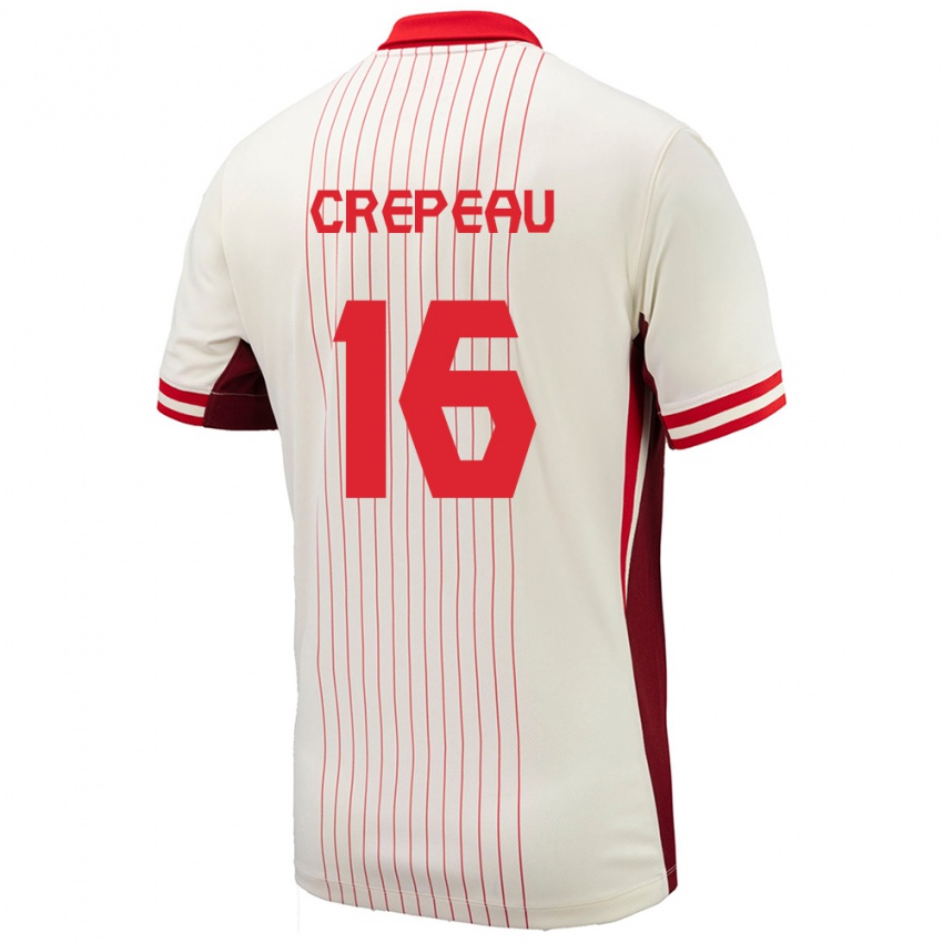 Herren Kanada Maxime Crepeau #16 Weiß Auswärtstrikot Trikot 24-26 T-Shirt Schweiz
