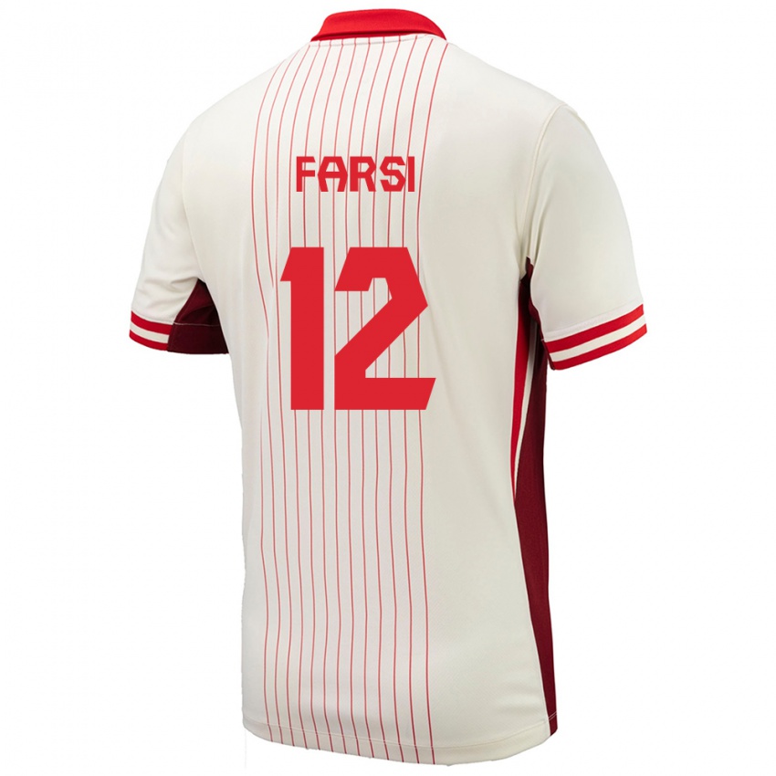Herren Kanada Mohamed Farsi #12 Weiß Auswärtstrikot Trikot 24-26 T-Shirt Schweiz