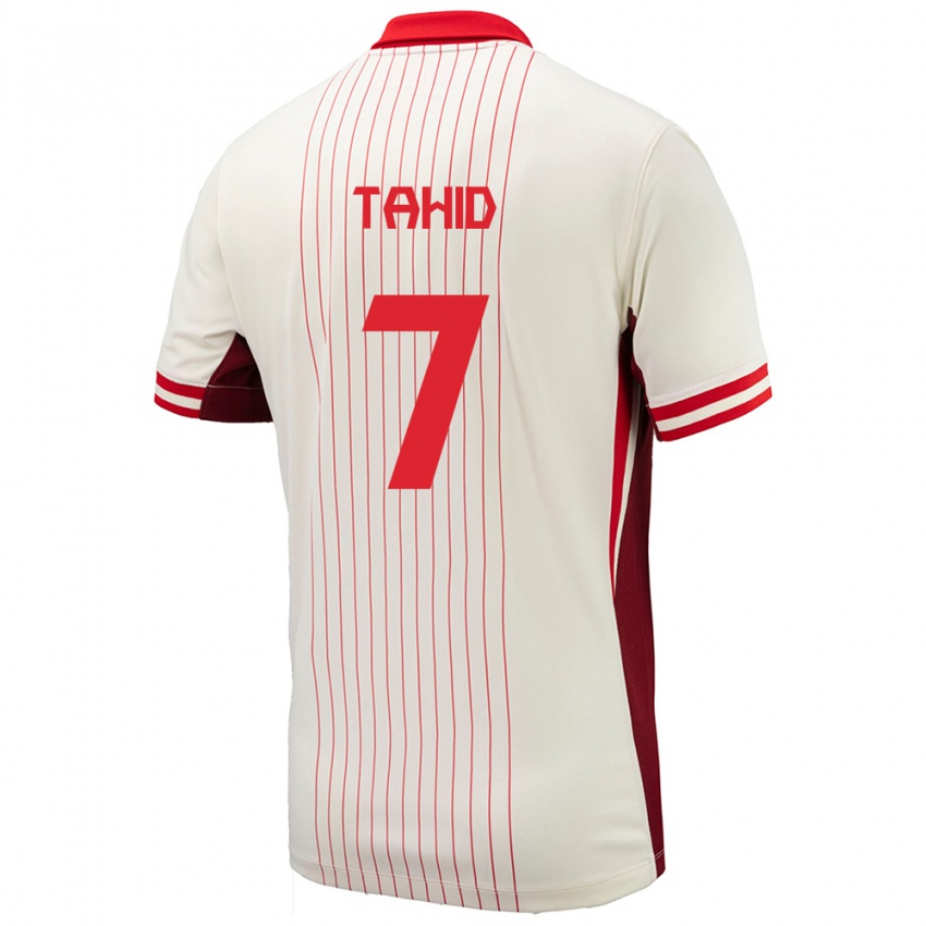 Herren Kanada Taryck Tahid #7 Weiß Auswärtstrikot Trikot 24-26 T-Shirt Schweiz