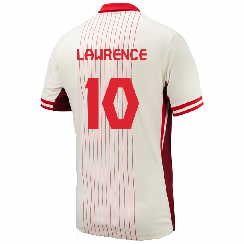 Homme Maillot Canada Ashley Lawrence #10 Blanc Tenues Extérieur 24-26 T-Shirt Suisse