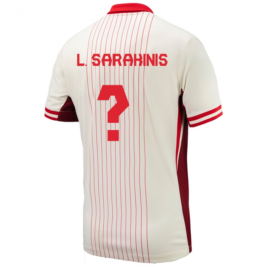 Herren Kanada Lucas Sarakinis #0 Weiß Auswärtstrikot Trikot 24-26 T-Shirt Schweiz