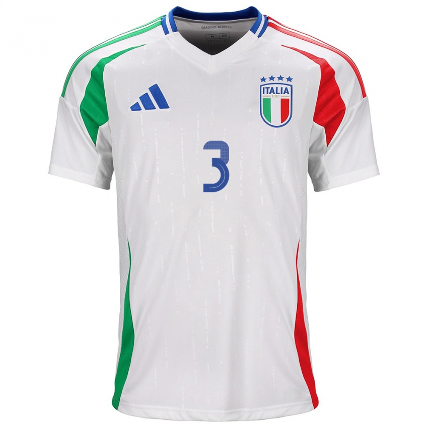 Herren Italien Sara Gama #3 Weiß Auswärtstrikot Trikot 24-26 T-Shirt Schweiz