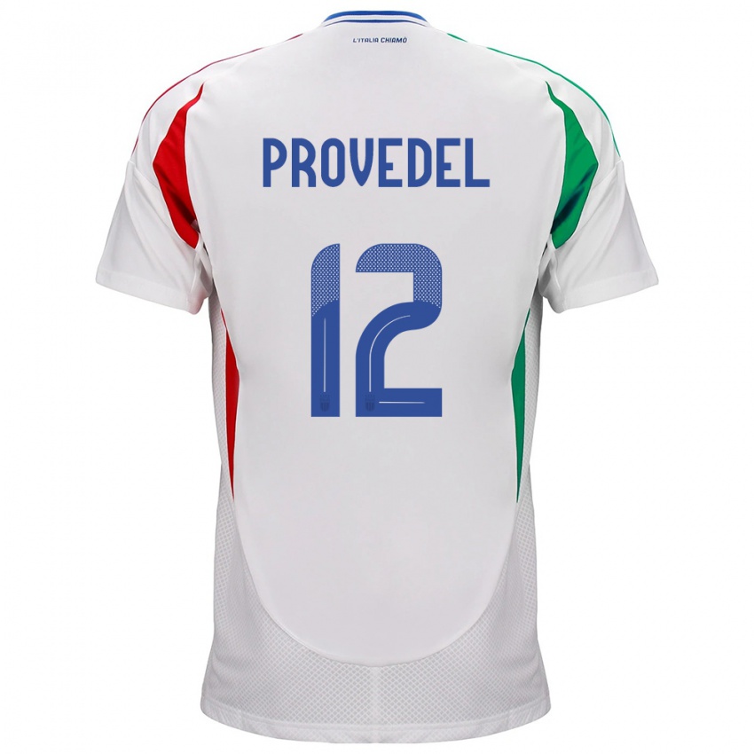 Herren Italien Ivan Provedel #12 Weiß Auswärtstrikot Trikot 24-26 T-Shirt Schweiz