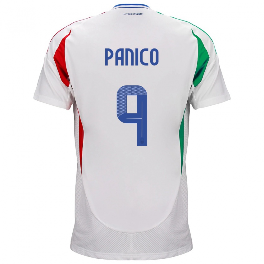 Herren Italien Patrizia Panico #9 Weiß Auswärtstrikot Trikot 24-26 T-Shirt Schweiz