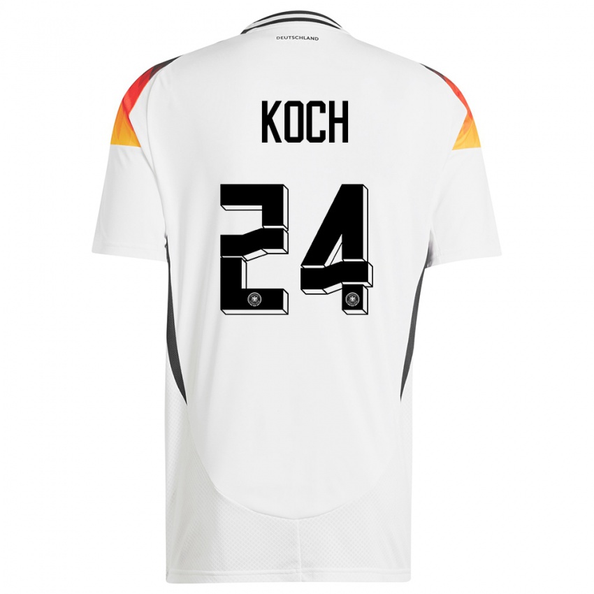 Femme Maillot Allemagne Robin Koch #24 Blanc Tenues Domicile 24-26 T-Shirt Suisse