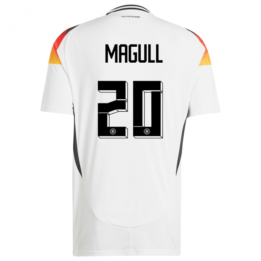 Femme Maillot Allemagne Lina Magull #20 Blanc Tenues Domicile 24-26 T-Shirt Suisse