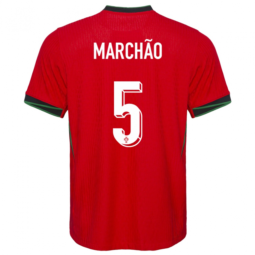 Damen Portugal Joana Marchao #5 Rot Heimtrikot Trikot 24-26 T-Shirt Schweiz
