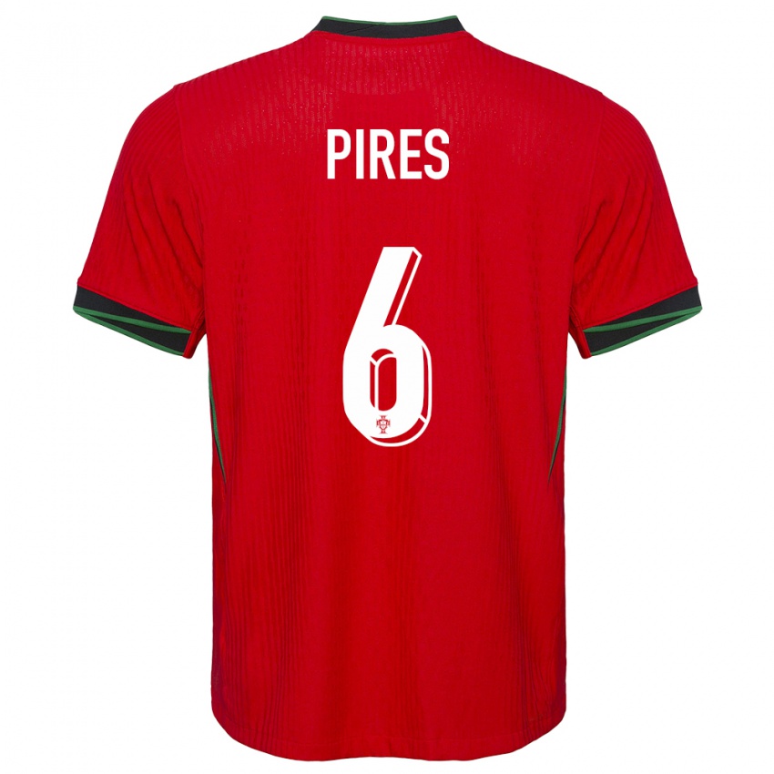 Damen Portugal Suzane Pires #6 Rot Heimtrikot Trikot 24-26 T-Shirt Schweiz