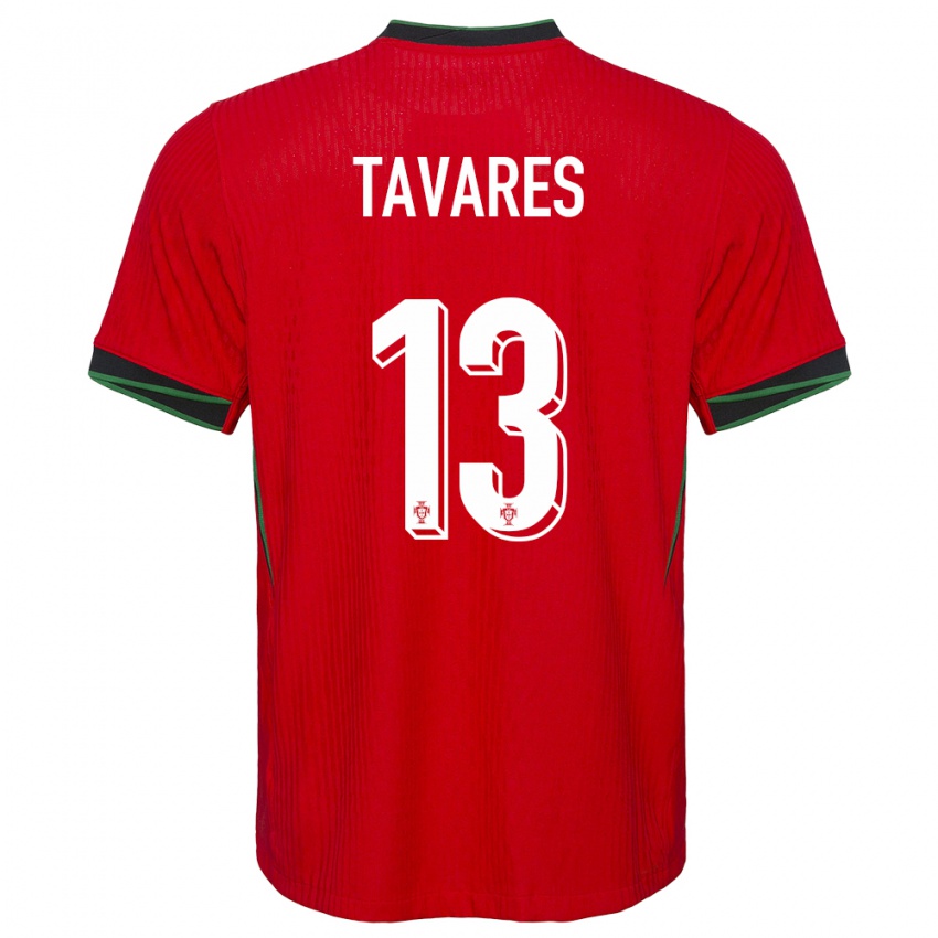 Damen Portugal Nuno Tavares #13 Rot Heimtrikot Trikot 24-26 T-Shirt Schweiz